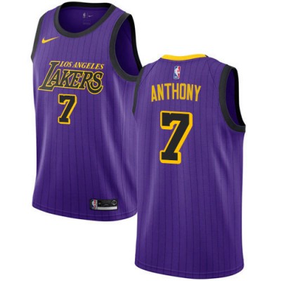 Nike Los Angeles Lakers #7 Carmelo Anthony Youth Purple NBA Swingman City Edition 201819 Jersey
